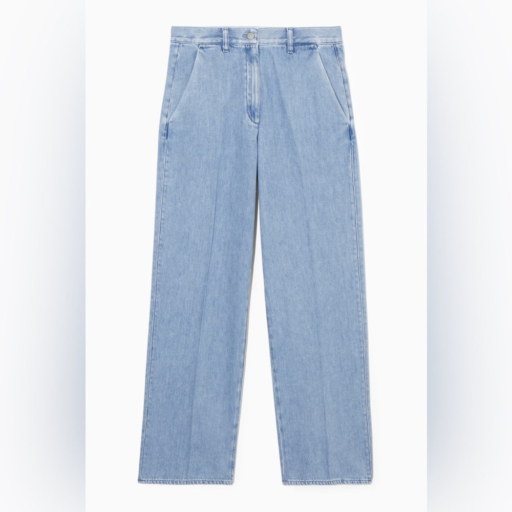 COS STRAIGHT-LEG DENIM PANTS light blue